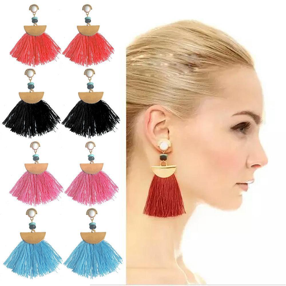 Bohemia Trend Fashion Rope Tassel Earring Vintage Design Party Xmas