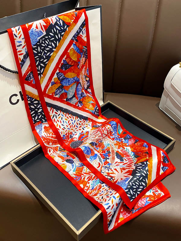 Original Contrast Color Printed Imitated Cashmere Scarf