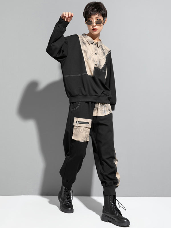 Fashion Loose Split-Joint Harem Pants