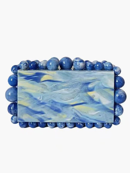 Mini Beaded Acrylic Square Bag