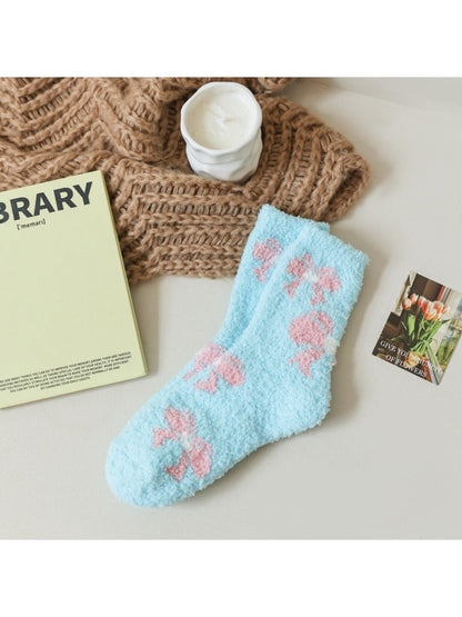 Rufia - Winter Jacquard Mid-calf Sleep Socks