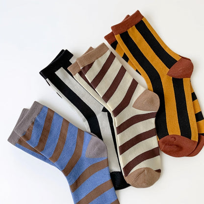 Rufia - Stripe Color-Block Socks - Eye-Catching