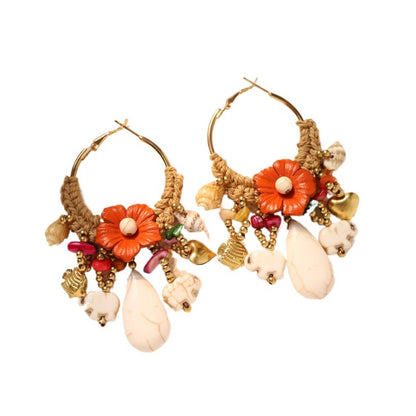 Earwish - Boho Woven Floral Beads Earrings - Sweet &amp; Bold