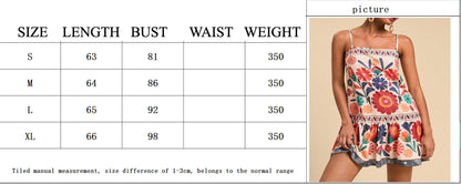 High-Waist Printed Strappy Sundress