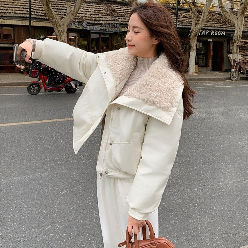 Short Fur Collar Cotton Jacket