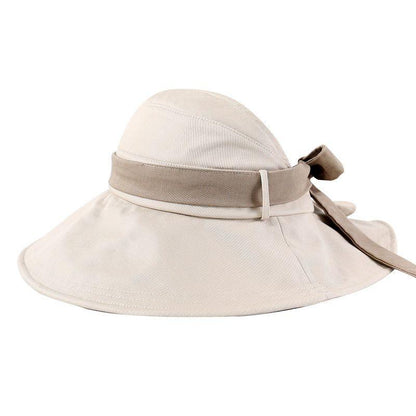 Summer Women'S Empty Top Big Brim Cover Face Fisherman Hat