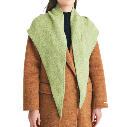 Winter Knit Wool Solid Color Triangle Scarf