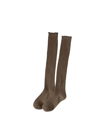 Rufia - Basic Ribbed Knee-High Socks for Women