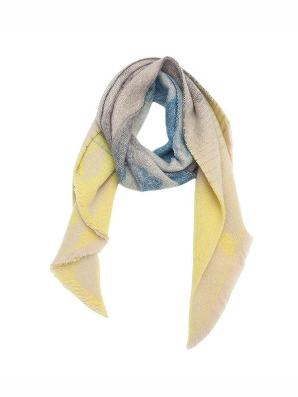 Fringed Keep Warm Plaid Shawl&Scarf