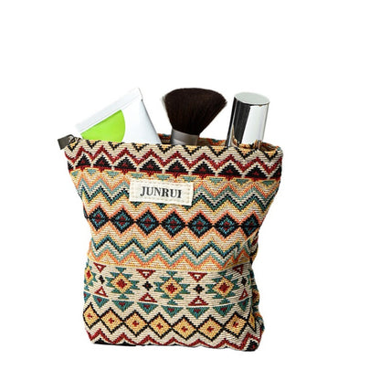 Cosbai - Boho Chic Clutch Makeup Bag With Zipper