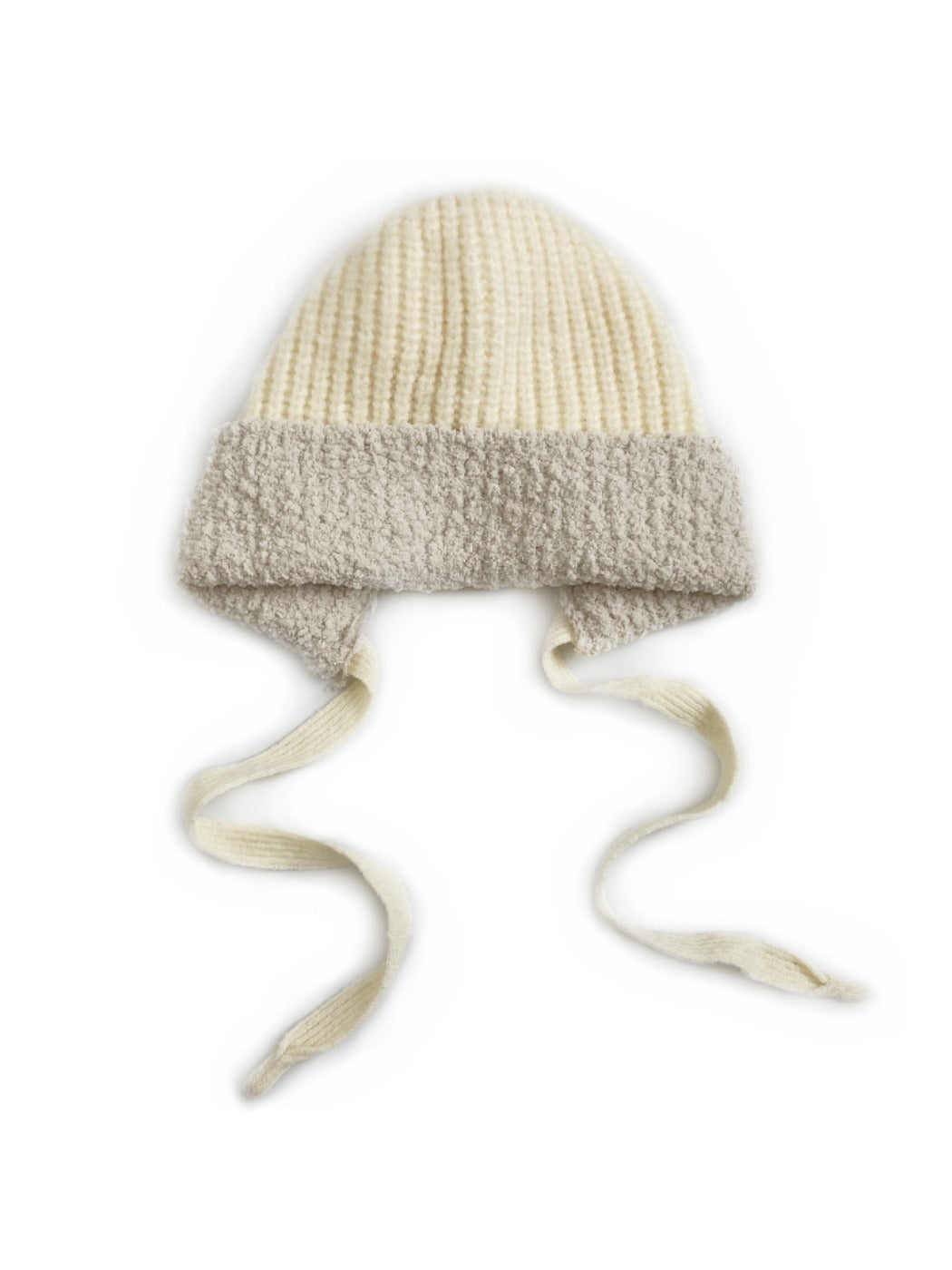 Haila - Knitted Beanie with Plush Trim &amp; Earflaps
