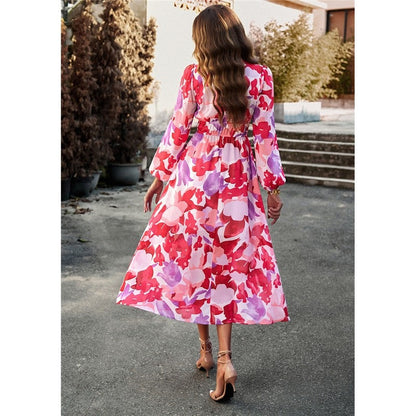 Bohemian Resort Casual Printed Long Skirt