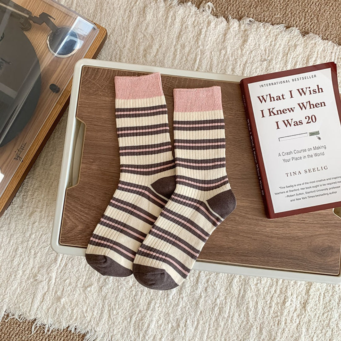 Rufia - Striped Women's Socks for Fall &amp; Winter