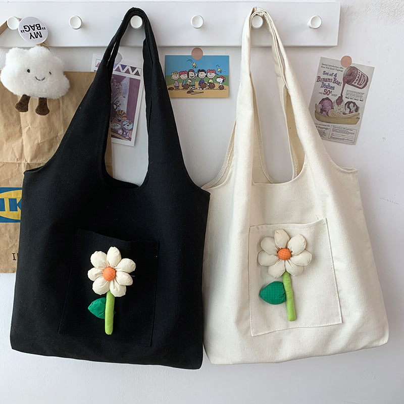 Fresh Flower Art Colorful Canvas Bag