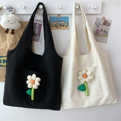 Fresh Flower Art Colorful Canvas Bag