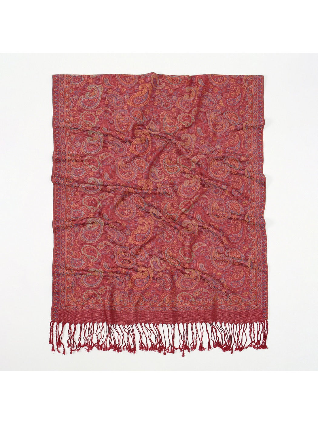 Scarvii - Bohemian Paisley Print Scarf with Fringe