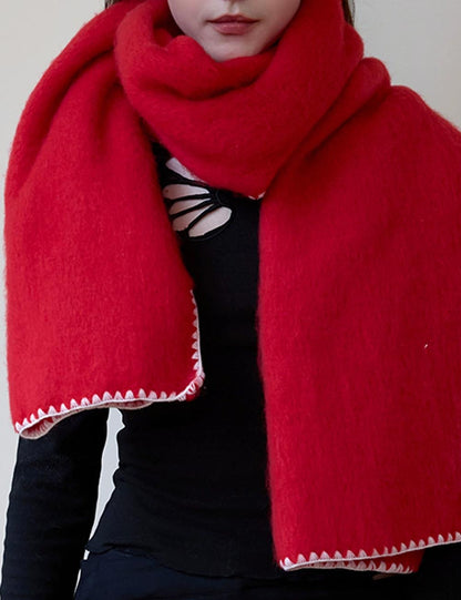 Soft Solid Color Thick Warm Scarf