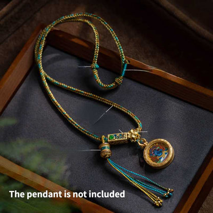 Hand-Woven Retro National Wind Adjustable Cotton Rope Necklace Rope