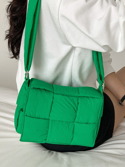Adjustable Split-Joint Padded Woven Crossbody Bags