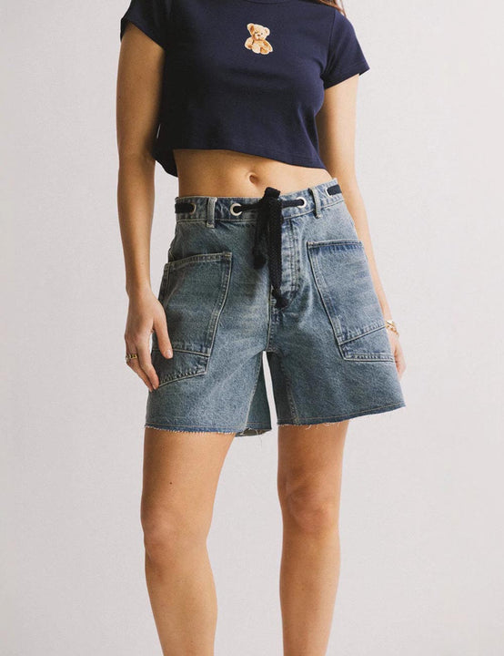Dark Denim Shorts