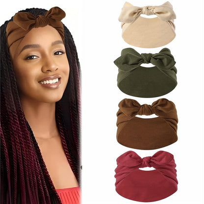 Solid Color Knot Elastic Headband