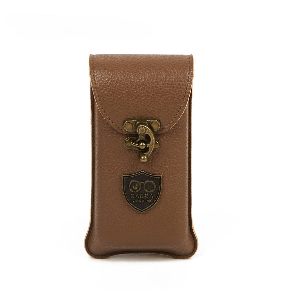 Portable Simple PU Leather Sunglasses Case