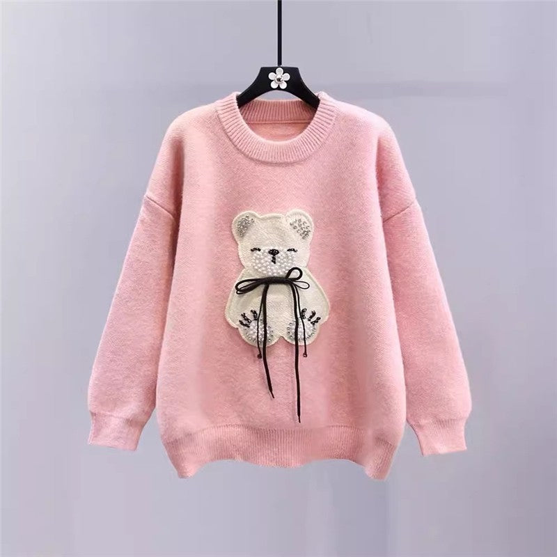 Loose Cute Long Sleeve Knit Sweater