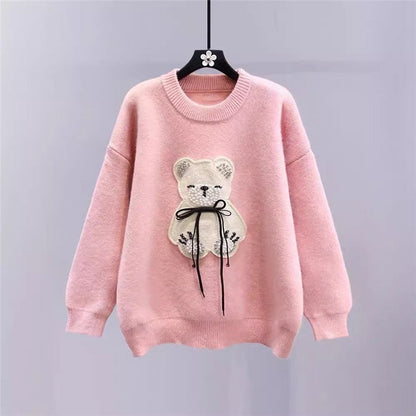 Loose Cute Long Sleeve Knit Sweater