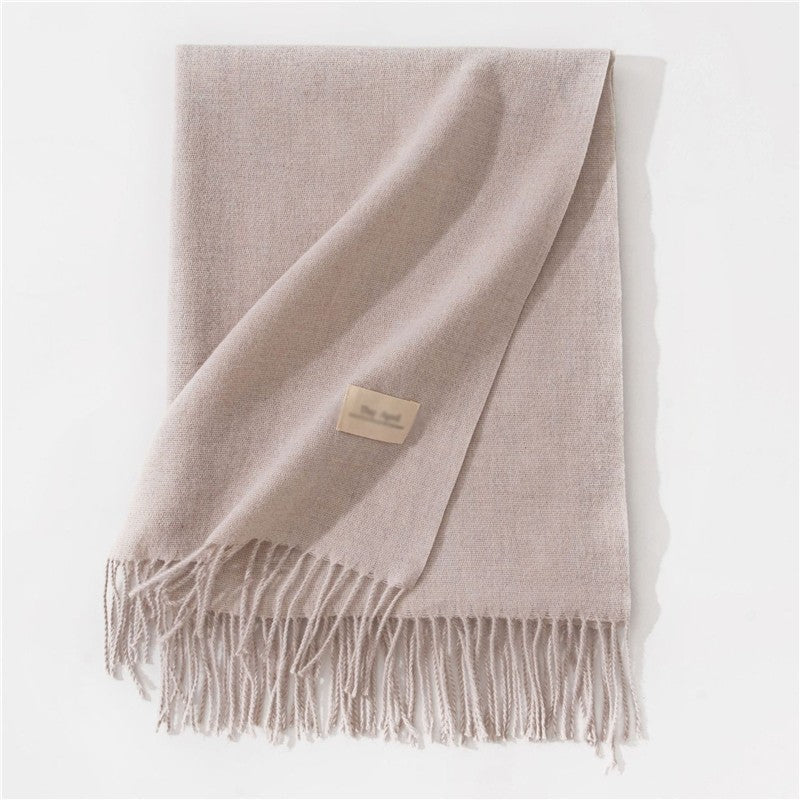 Solid Color Winter Warm Imitation Cashmere Shawl Scarves