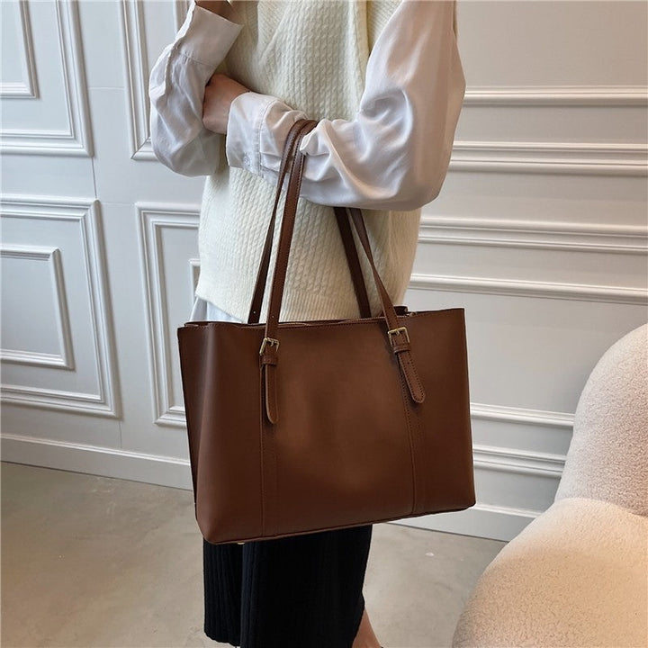 Black Leather Tote Bag