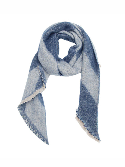 Fringed Keep Warm Plaid Shawl&Scarf