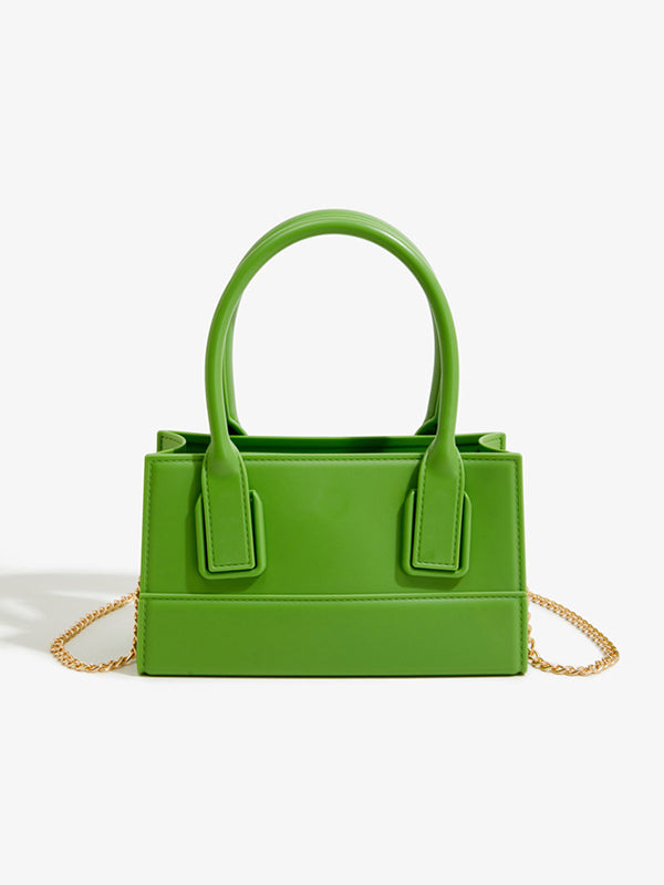 Chains Solid Color Crossbody Bags
