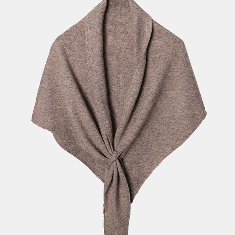 Simple Wool Blend Warm Triangle Winter Scarf