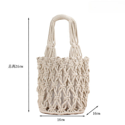 Crochet Market Bag Coarse Cotton Woven Bag