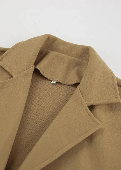 Double Breasted Wool Coat With Relaxed Fit