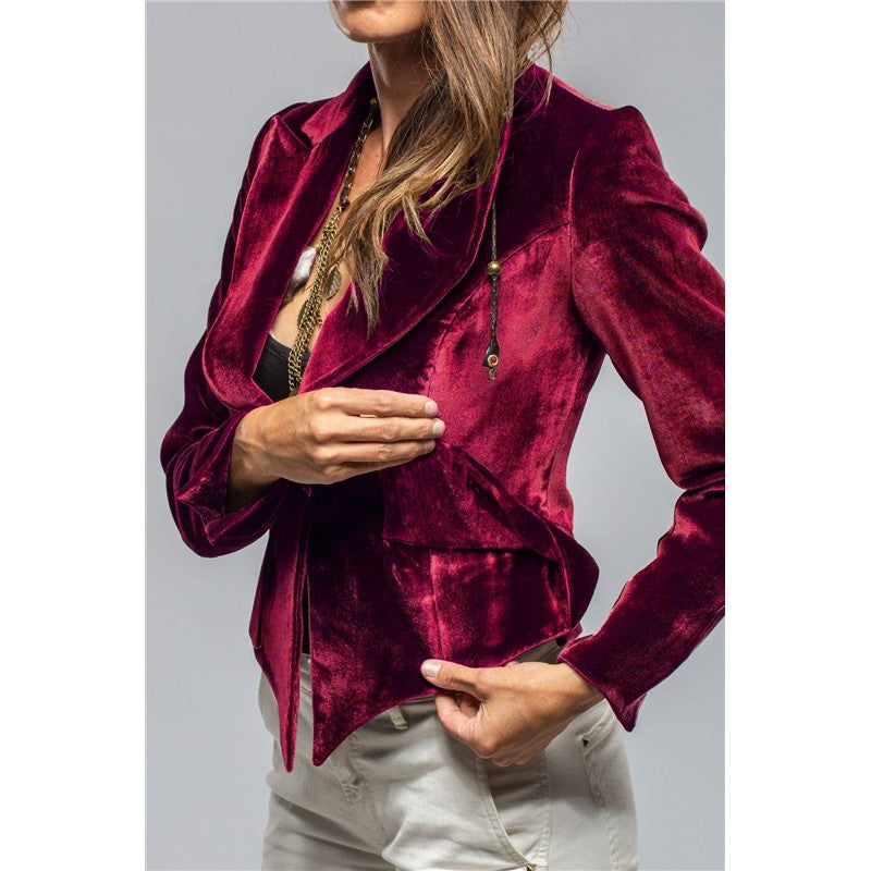 Velvet Slim Single Button Casual Blazer