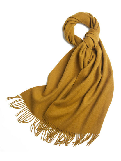 Simple Casual Wool Tassels Scarf