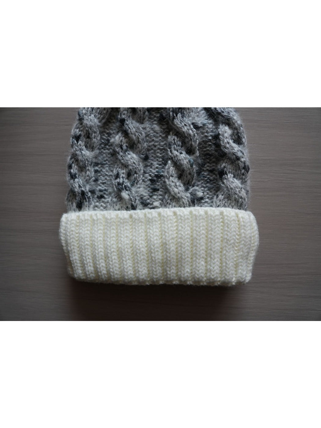 Haila - Speckled Knitted Beanie with Pompom