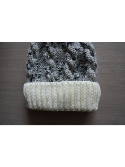 Haila - Speckled Knitted Beanie with Pompom