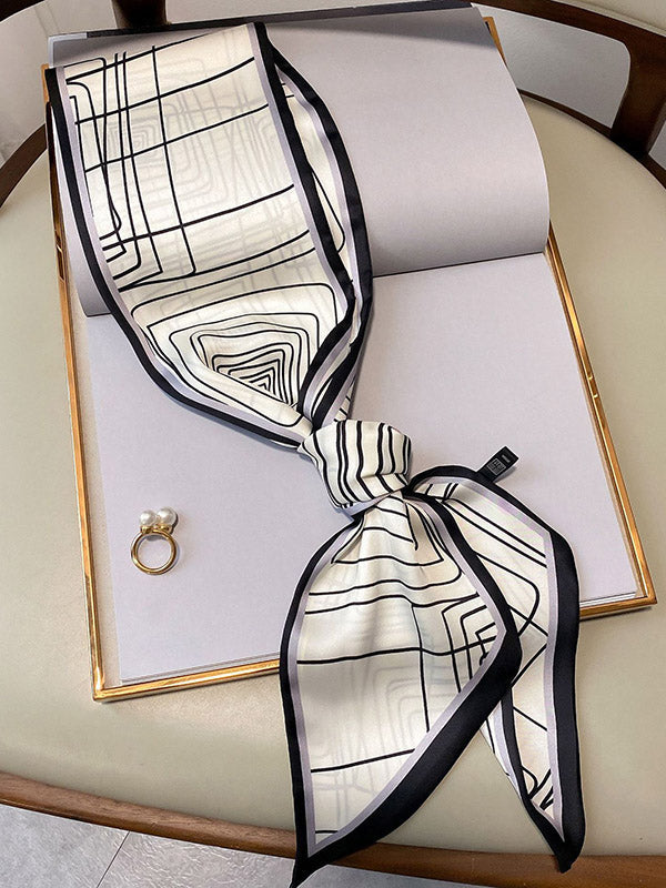 Normcore Geometry Simple Hair Band&Silk Scarf