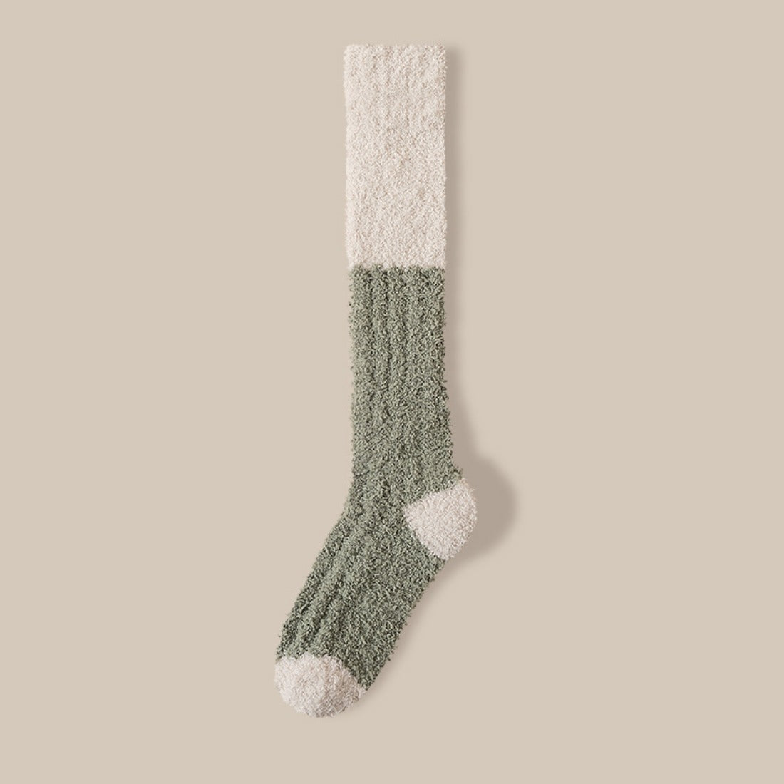 Rufia - Color Block Knee-High Towel Socks