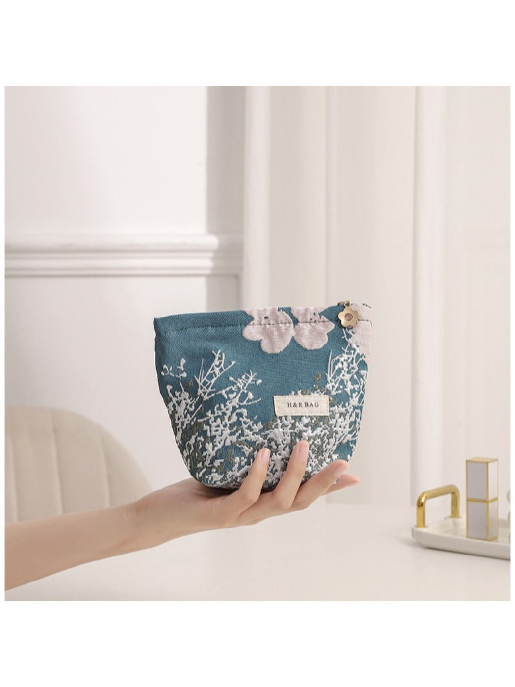 Cosbai - Small Coin Purse with Floral Prints
