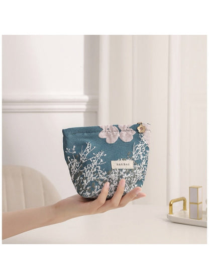Cosbai - Small Coin Purse with Floral Prints