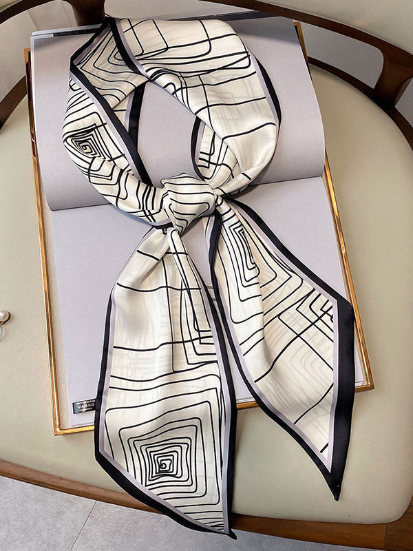 Normcore Geometry Simple Hair Band&Silk Scarf