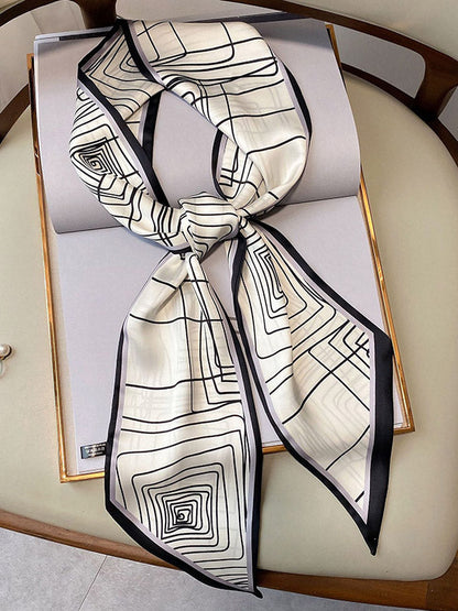 Normcore Geometry Simple Hair Band&Silk Scarf