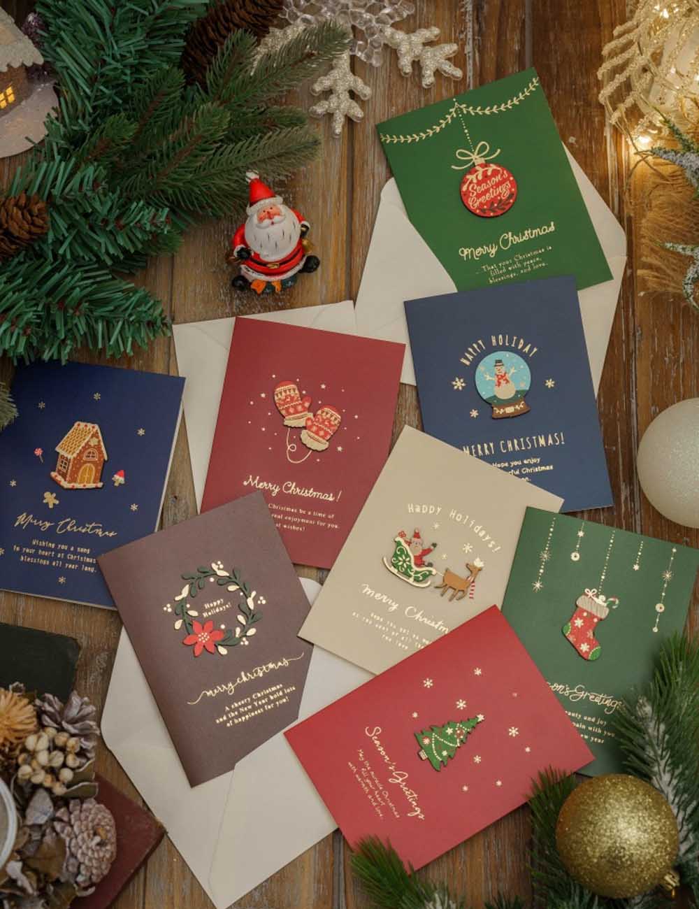 Cute Cartoon Print Christmas Greeting Card