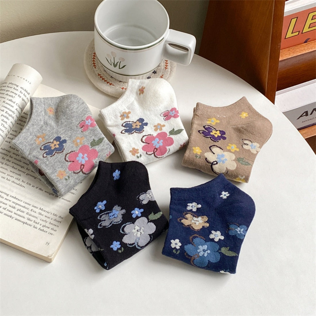 Rufia - Cute Floral Ankle Socks