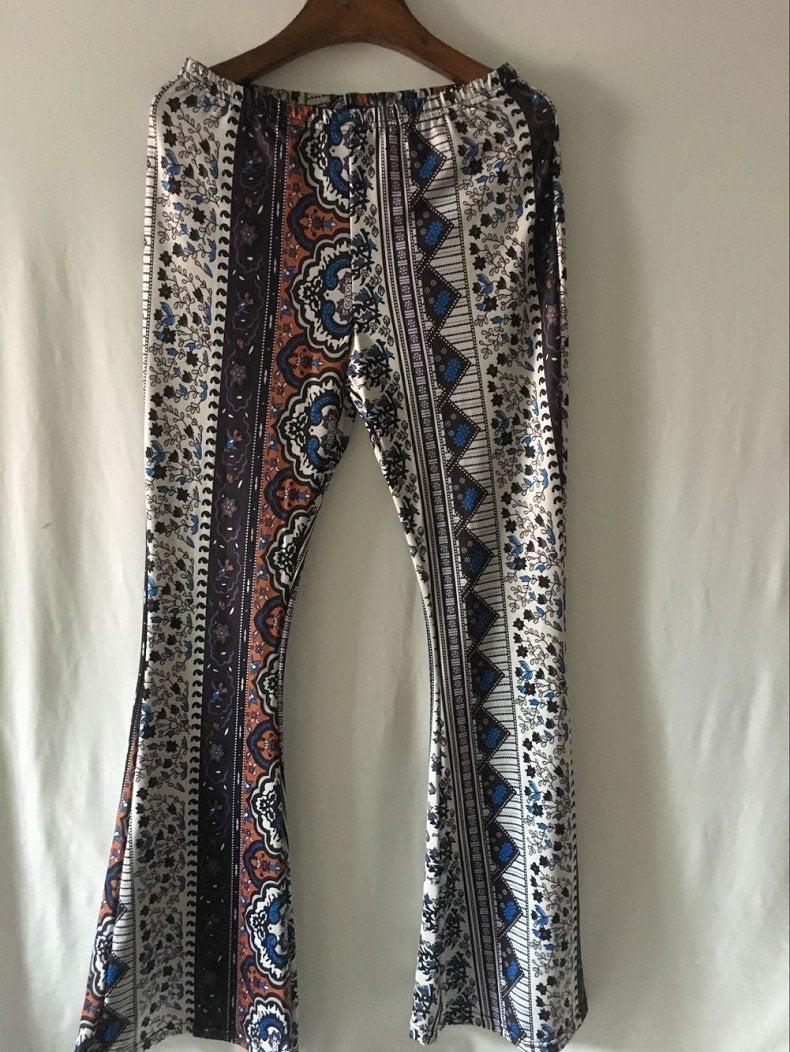 Sexy Snake Pattern Bell-Bottoms Casual Pants