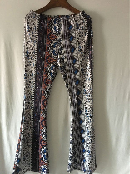 Sexy Snake Pattern Bell-Bottoms Casual Pants