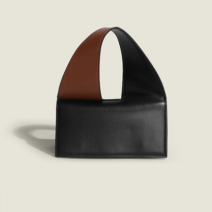 Color Block Twisted Square Tote Shoulder Bag